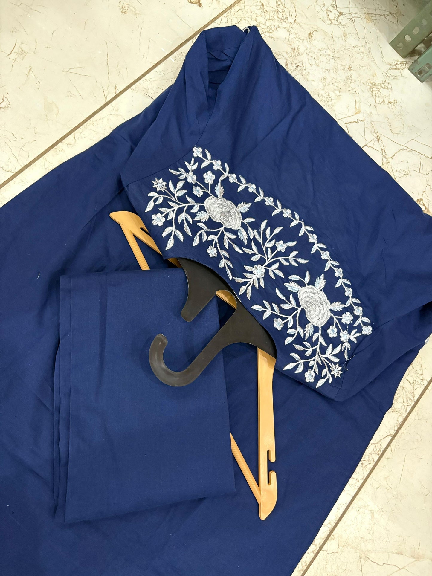 Easy Breezy Blue Summer Cotton Kurta Pant Set