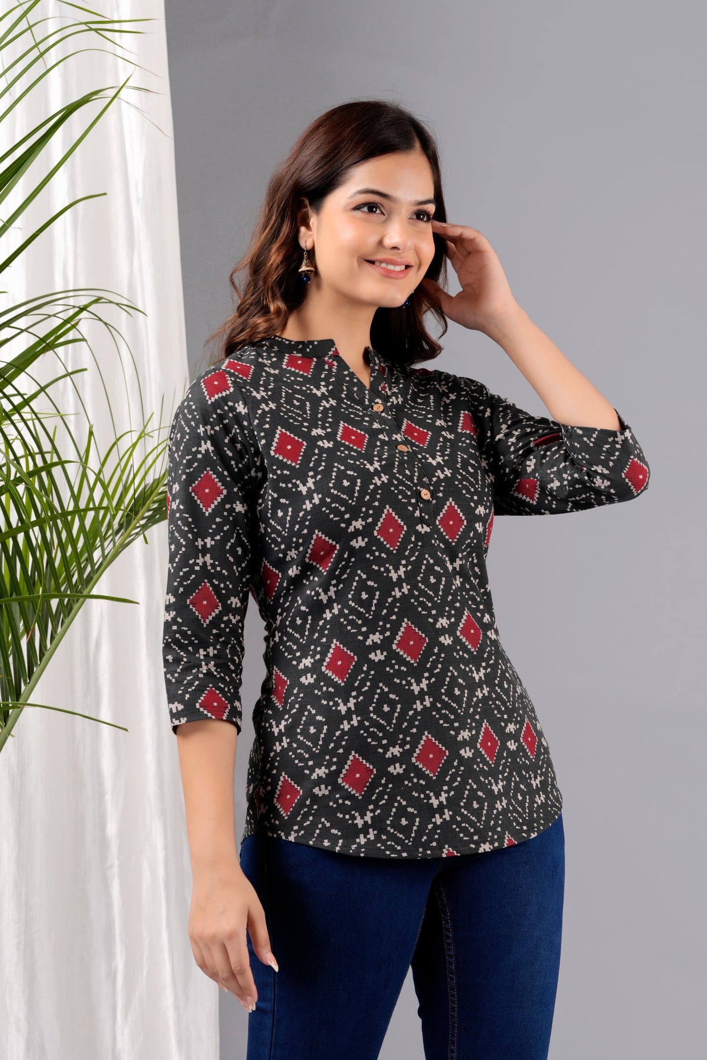 ALAXENDER Stylish Indian Kurtis for Women Print & Embroidered Casual Tunic Tops - Perfect for Travel,Festivals