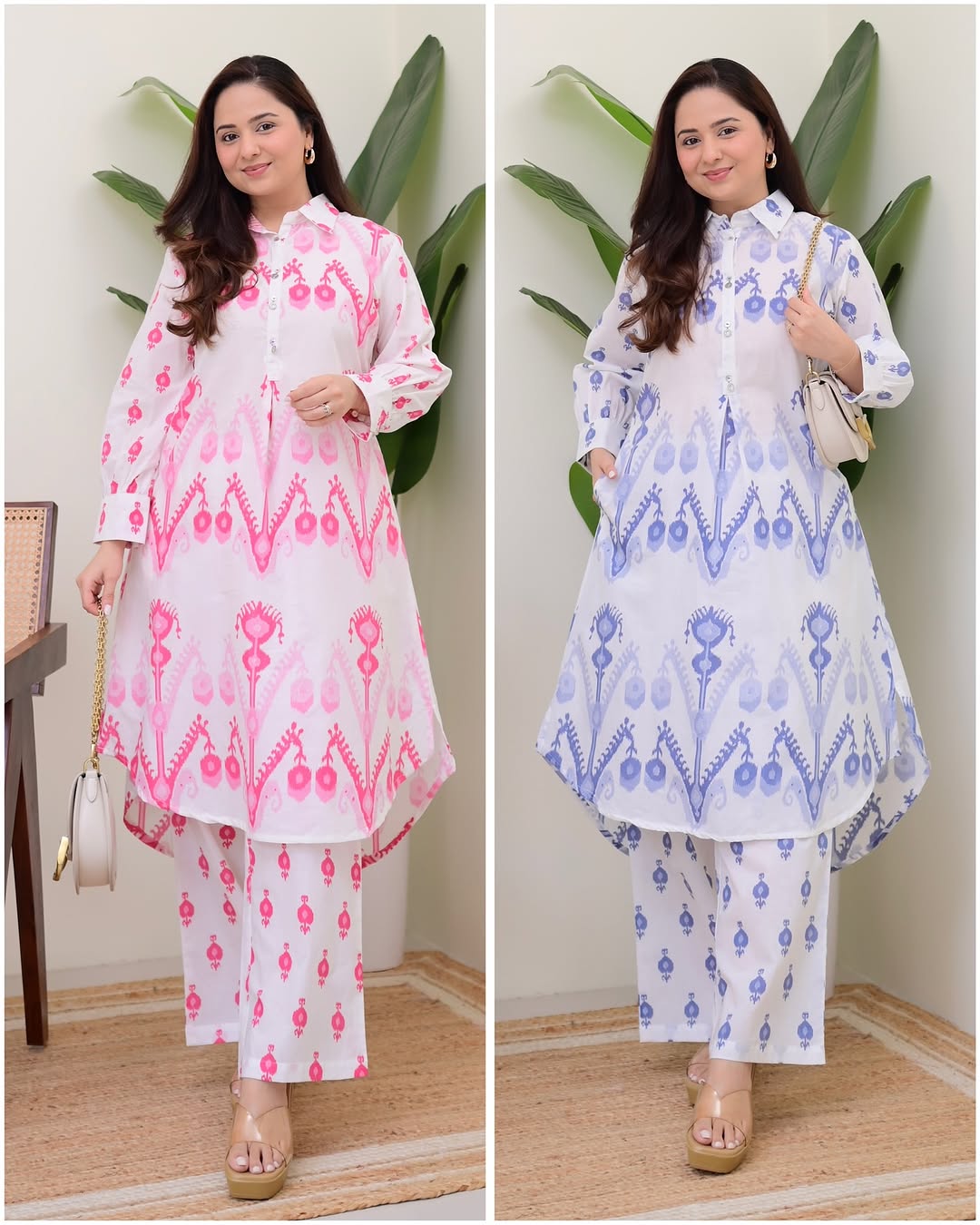 Blue Oasis Floral Cotton Co-Ord Set