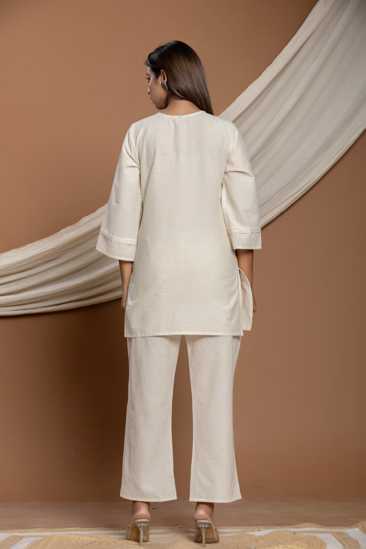 Palm Serenity Cotton Co-Ord Set for Summer