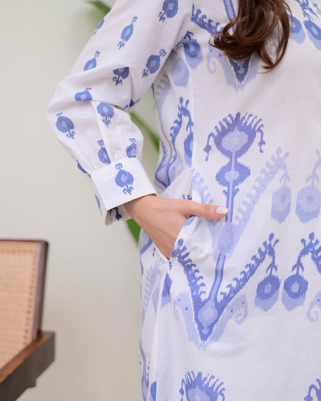 Blue Oasis Floral Cotton Co-Ord Set