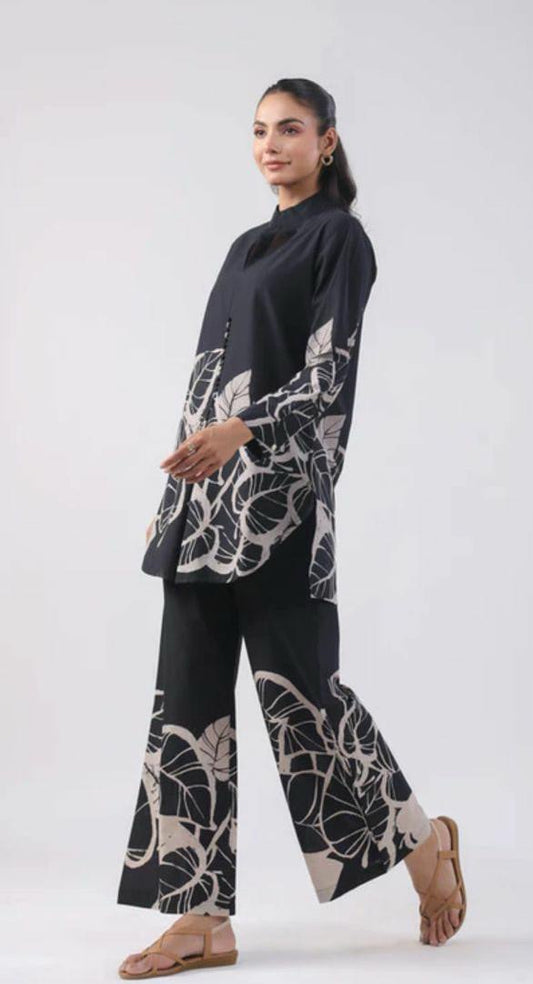 Women Black Hot Upcoming Summer Cotton Co-Ord Set