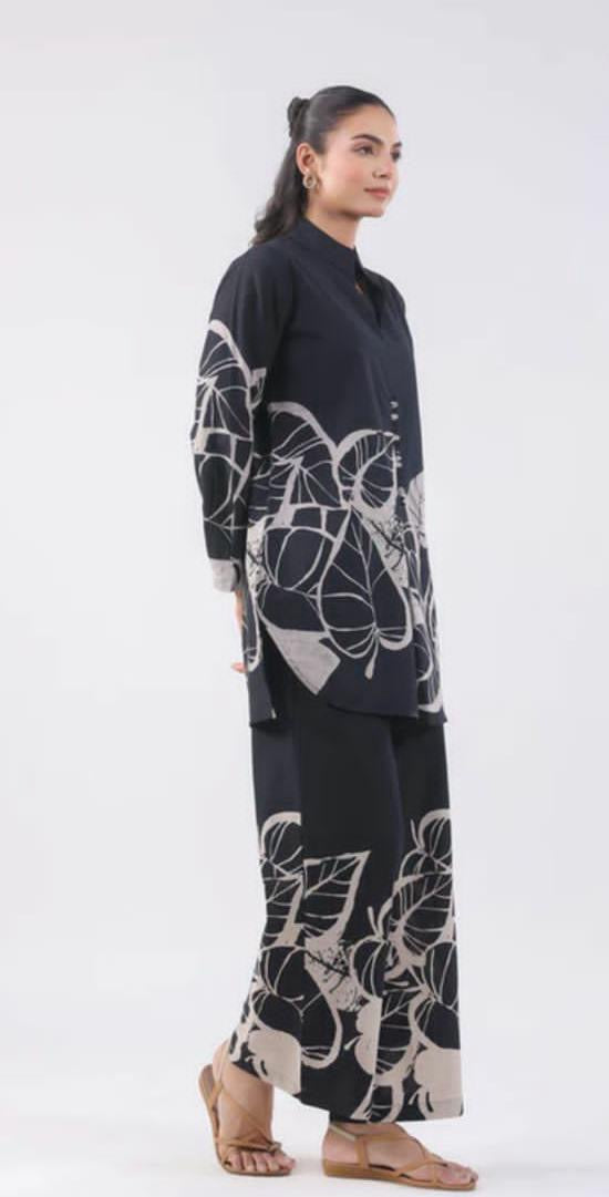 Women Black Hot Upcoming Summer Cotton Co-Ord Set