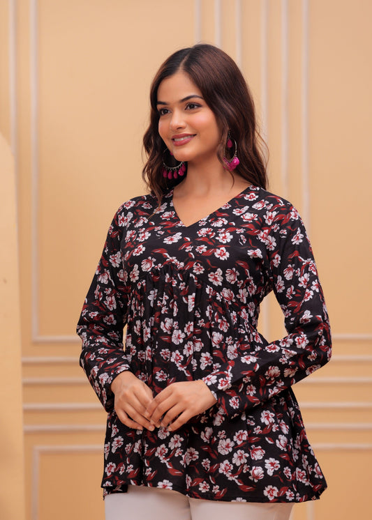 Black Buti Summer Top