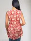 Rayon Sunflower Print Alia Cut Kurti for Women | Stylish Sleeveless Casual Top