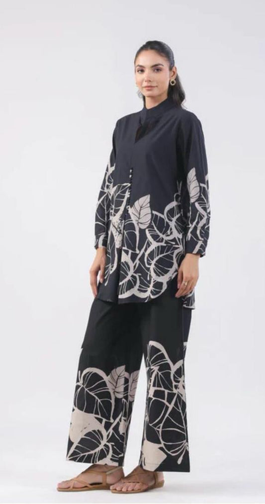 Women Black Hot Upcoming Summer Cotton Co-Ord Set