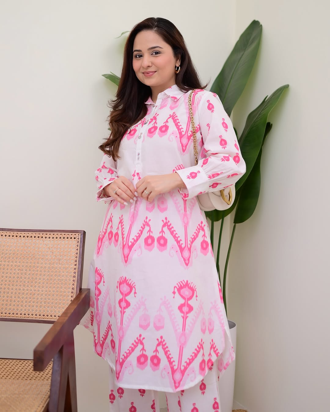 Pink Oasis Floral Cotton Co-Ord Set